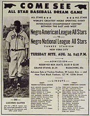 Negro League Allstar Game Flyer